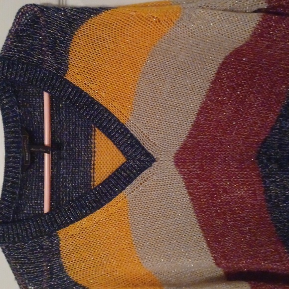 + Striped V-Neck Sweater - Picture 5 of 9